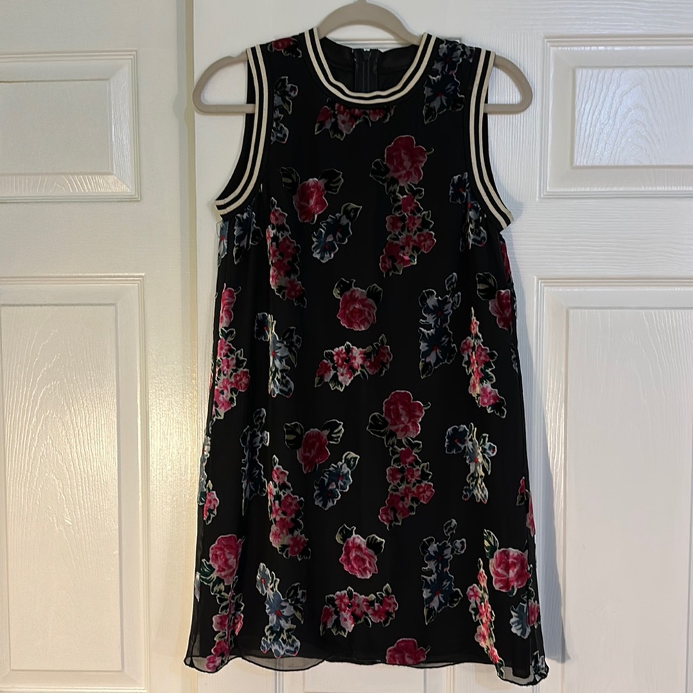 Anna Sui Floral Burnout Velvet Dress